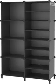 AWTATOS Closet Organizer 8 Cube Storage Shelves Portable 30x40CM, Black
