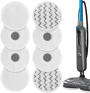 8 Pack 3897A Replacement Pads Fit for Bissell 3897A Spinwave Smartsteam Scrubbin