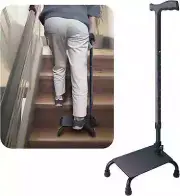 Adjustable Stair Climbing Cane for Seniors - Safe Step Assistant Up to 350 lbs