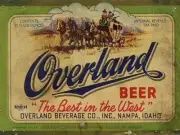 Overland Beer Label 9" x 12" Metal Sign