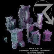HEXTECH Trinity City Urban Dev Buildings 6mm Scale Terrain for Tabletop Wargames