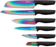 Tomodachi Rainbow Black Titanium 12-Piece Cutlery Set
