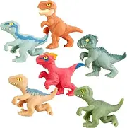 Heroes of Goo Jit Zu Minis Jurassic World Mega 6 Pack – Stretch, Squish, and Battle with 6 Iconic Dinosaurs, Including T. rex and More, in one Awesome Set!