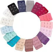 [WESIEVYA] 30pcs Bra Extender Buckles Women Bra Extender Hooks Elastic Straps for Comfortable Fit Random Color