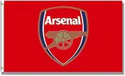 Eksent Arsenal Flag Banner 3x5 Feet Soccer New Futbol Club Red With Metal Grommets(Bright & Vibrant 150D Polyester )with Two Grommets for Garage Man Cave Durable
