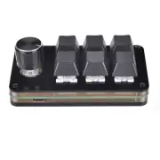Programmable Gaming Keyboard with 6 Keys and 1 Knobs Mechanical Keypad