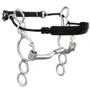 13TO Myler 3 Ring Combination Bit 6" Shank Sweet Iron Low Port Comfort Snaffle