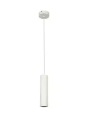 Cedar 1 Light Small Cylinder Pendant in White