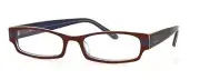 Calabria Vivid 901 Designer Reading Glasses in Cocoa-Blue ; +1.00