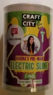 Craft City Karina's Pre-Made ELECTRIC SLIME Yellow Circuit & Green Volt New