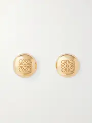 [LOEWE] LOEWE - Anagram Pebble Gold-plated Earrings - One size One size Gold