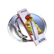 Al Dente Pizza Flat Pack - 2 x 300mm Pizza Plates and Rocking Pizza Cutter + Pizza Grippe