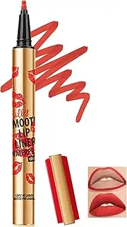 Matte Lip Liner Waterproof, Long-Lasting Smudge-proof Lip Mark Pencil, Highly Pigmented Liquid Lipstick, Smooth Moisturising Lip Liner Pencils, Lip Gloss, Natural Tattoo Effect, 02# Red