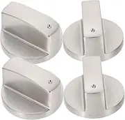 [NUOBESTY] 4Pcs Gas Stove Knobs Durable Rotary Burner Control Knobs for Gas Range Shaft Easy Installation for Kitchen Cooktops and Ovens
