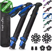 Collapsible Trekking Pole Hiking Lightweight Folding Walking Stick w Foam Handle