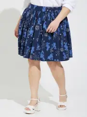 Torrid Disney Americana Mickey Friends Poplin Mini skater skirt NWT plus sz