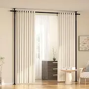 Kokorona Room Divider Curtain Rod, Vertical Tension Rod, No Drilling Floor to Ceiling Freestanding Curtain Rod Damage Free, 0.71-1.88m(W) 1.2-3m(H) Expandable Curtain Divider Stand for Room Separation