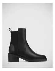 [Wittner] Breigh Leather and Neoprene Ankle Boot in Black