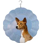 Basenji Wind Spinner | Patriotic Wind Spinner | Yard Decor | Porch Decor