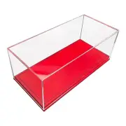 For 1/18 Car Model Acrylic Display case show case With Red PU Leather Base