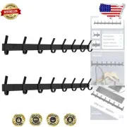 Elegant Matte Black Wall Mount with 8 Heavy Duty Hooks – 24 Inch Rustic Design