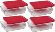Pyrex 3-Cup Rectangle Food Storage (Pack of 4 Containers)