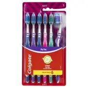 Colgate ZigZag Deep Interdental Toothbrush Soft 6 Pack
