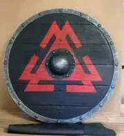 Medieval Viking Wooden Shield LARP Viking Battle Ready Handmade Shield Best LARP
