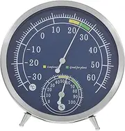 Accurate Thermometer Hygrometer Home Garage Clock Fahrenheit Celsius Easy to Install Pointer Gauge