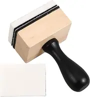 VICASKY Wood Handle Stamp Multi-color Sponge Stamps for Address Labeling Traditional European Handmade Logo Stamper