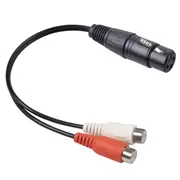 3714 3pin XLR Female to 2 x RCA Female Audio Cable