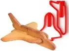 Space Ship Cookie Cutter & Embosser Fondant Cutter 2 pieces Plane Jet