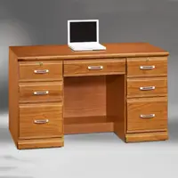 在飛比找momo購物網優惠-【MUNA 家居】希爾達樟木色實木4.2尺書桌下座另有電腦桌