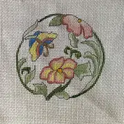 Needlepoint Canvas Rosalie #303 Hand Stitch Painted Floral 24 Ct Congress