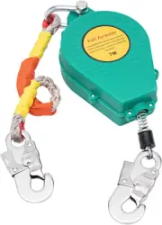 23Ft 7M Self Retracting Lifeline Lanyard Fall Arrester Fall Protection + Hook 33