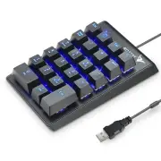 Rottay Number Pad Mechanical USB Wired Numeric Keypad with Blue LED Backlit 2...