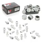 20x Wheel Bolt Set With Caps Spherical M14x1, 5x27 for Audi 80 90 B2 B3 (for: Audi)