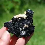 2.3in Raw Black Tourmaline Crystal Flower Cluster Floater, Namibia bt8