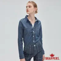 在飛比找momo購物網優惠-【BRAPPERS】女款 牛仔長袖襯衫(深藍)