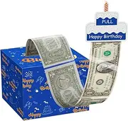 Blue Money Pull Box for Birthday Cash Gifts