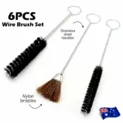 2 Sets Handy Hardware Wire Brush Set General Cleaning Stainless Steel Handles