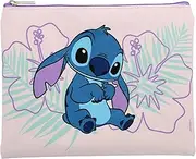 Disney Stitch Flat Stitch Pencil Case – Travel Pouch for Children, Teenagers, Adults – Purple