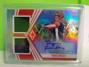2019 Phoenix Ryan Finley Orange Dual Jersey/Patch Auto #d/99 RC Bengals