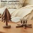 Nature-inspired Kitchen Christmas Tree Shape Trivet Walnut Trivets for Pots