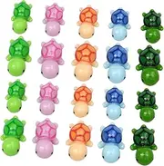 Toyvian 20pcs Miniature Tortoise Ornament Simulation Turtles for Flower Pot Charming Accessories for Gardening Fairy Gardens Home Decorations