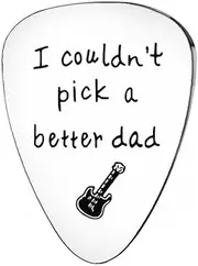 I Couldn't Pick A Better Dad Fathers Day Daddy Gifts Guitar Pick for Dad Father Gifts from Son Guitar Dad Gifts from Daughters Birthday Christmas Presents for Dads Father Gift Ideas