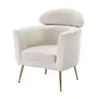 Artiss Armchair Boucle Fabric White Yoli