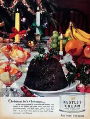 Christmas Advertisement For Nestles Cream 1950s era Photo