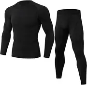 [Abigprofit] Winter Thermal Underwear Sets Men Long John Quick Dry Stretch Thermo Underwear As Shown4 L