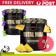 2 x Redcon1 TOTAL WAR Pre workout High Stim Energy Pump Twin pack 30 serves